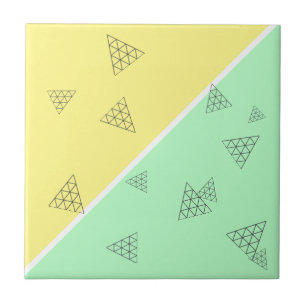 Stilvolle Pyramid Triangle Geometry Pastel Fliese