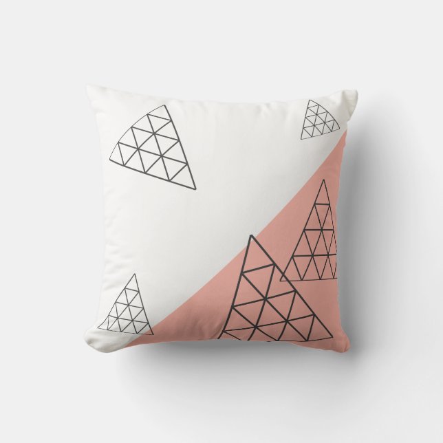 Stilvolle Pyramid Triangle Geometry Pastel Kissen (Vorderseite)