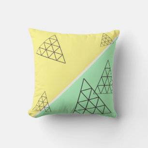Stilvolle Pyramid Triangle Geometry Pastel Kissen