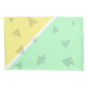 Stilvolle Pyramid Triangle Geometry Pastel Kissenbezug