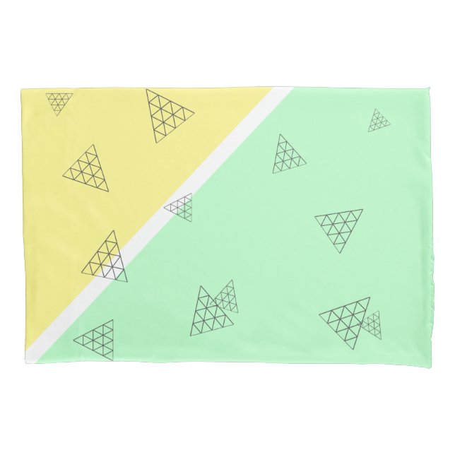 Stilvolle Pyramid Triangle Geometry Pastel Kissenbezug (Vorderseite)