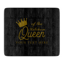 Stilvolle Queen of the Kitchen Glass Koch Board