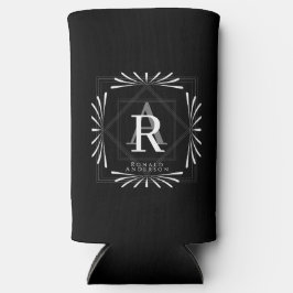 Stilvolle Rahmen Schwarz Monogram Selters Dosenkühler