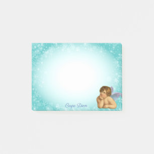 Stilvolle Raphael Cherub on Light Blue Gradient Post-it Klebezettel