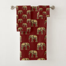 Stilvolle Red Gold Elefanten