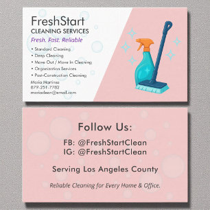 Stilvolle Reinigung des Hauses Visitenkarte