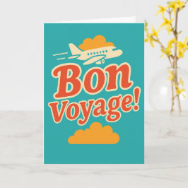 Stilvolle Reisewünsche Retro-Flugzeug Minimalistis Karte