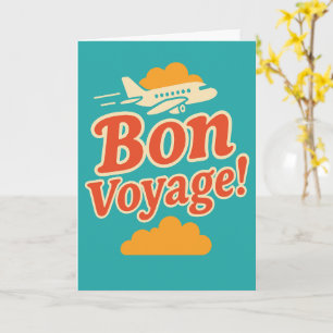 Stilvolle Reisewünsche Retro-Flugzeug Minimalistis Karte