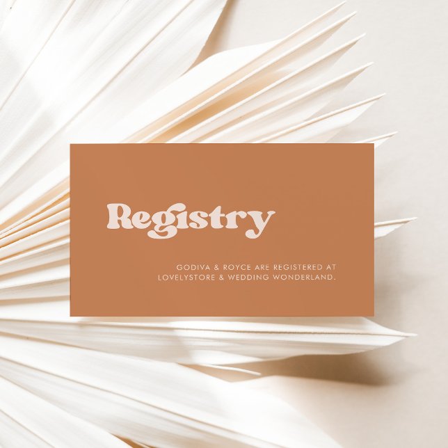 Stilvolle Retro-braune Zucker Hochzeitskarte Begleitkarte (Von Creator hochgeladen)