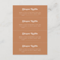 Stilvolle Retro Brown Zucker Diaper Raffle Spielka