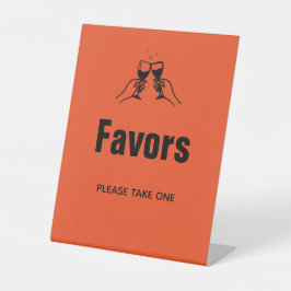 Stilvolle Retro Hand gezeichnet Gastgeschenke Hoch Sockelschild