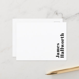 Stilvolle Retro-Moderne-Schrift Editierbares Sch Postkarte