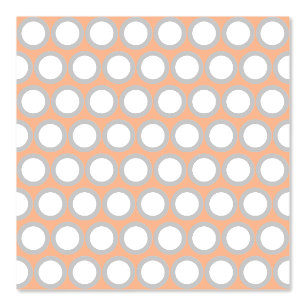 Stilvolle Retro Peach White Polka Dots Muster Tapete