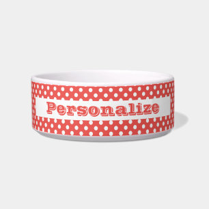 Stilvolle Retro-Rot-Weiß-Polka-Punkte für Ihr Haus Napf