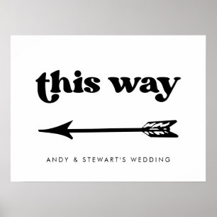 Stilvolle Retro-Schwarz-Weiß-Hochzeit Richtung Poster