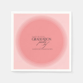 Stilvolle rosa anpassbare Abschlussfeier Serviette