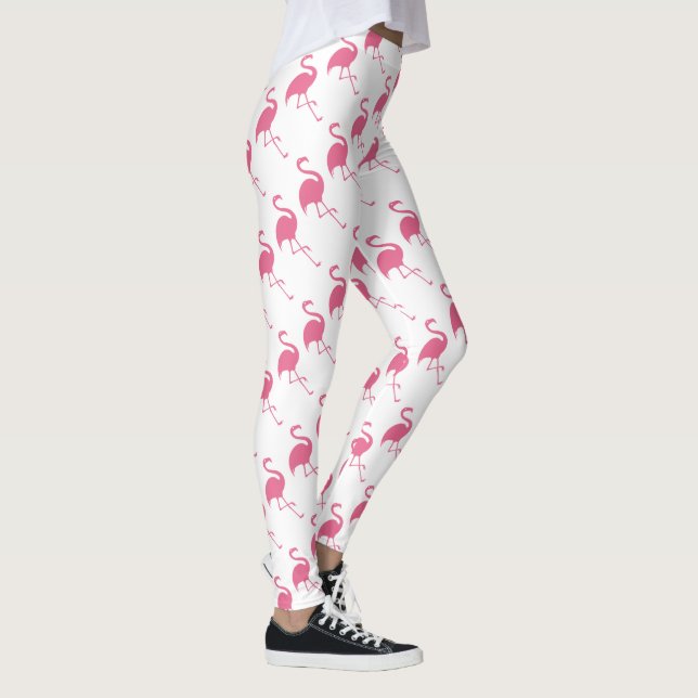 Stilvolle rosa Flamingos Leggings (Rechts)