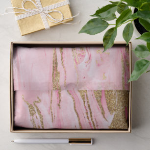 Stilvolle rosa Gold abstrakt Marmor Flüssiglack Seidenpapier