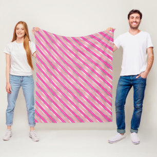 Stilvolle rosa, goldene und silberne Folien-Weihna Fleecedecke