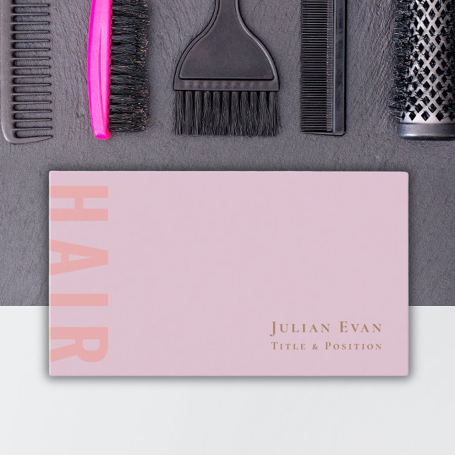 Stilvolle Rosa Hair Stylist Business Card Visitenkarte (Von Creator hochgeladen)