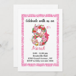 Stilvolle rosa Internationale Frauentage Blumenkar