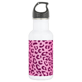 Stilvolle Rosa Leopard Print Edelstahlflasche
