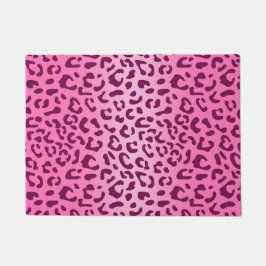 Stilvolle Rosa Leopard Print Fußmatte