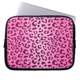 Stilvolle Rosa Leopard Print Laptopschutzhülle
