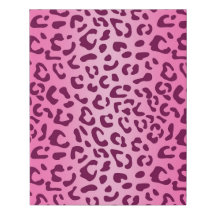 Stilvolle Rosa Leopard Print Leinwand