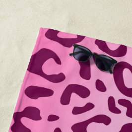 Stilvolle Rosa Leopard Print Strandtuch
