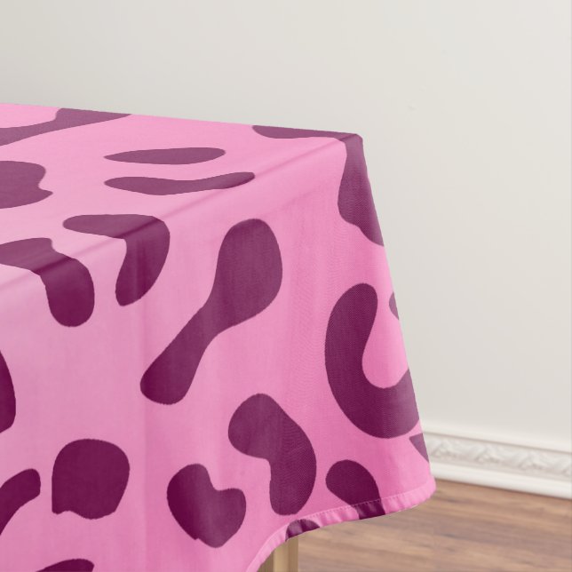 Stilvolle Rosa Leopard Print Tischdecke (Beispiel)