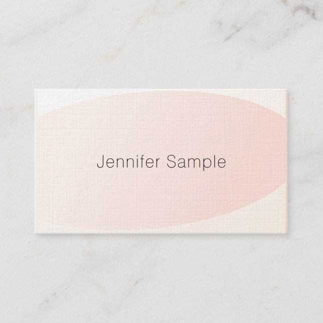 Stilvolle Rosa Moderne Minimalistische Trendy Luxu Visitenkarte (Vorderseite)