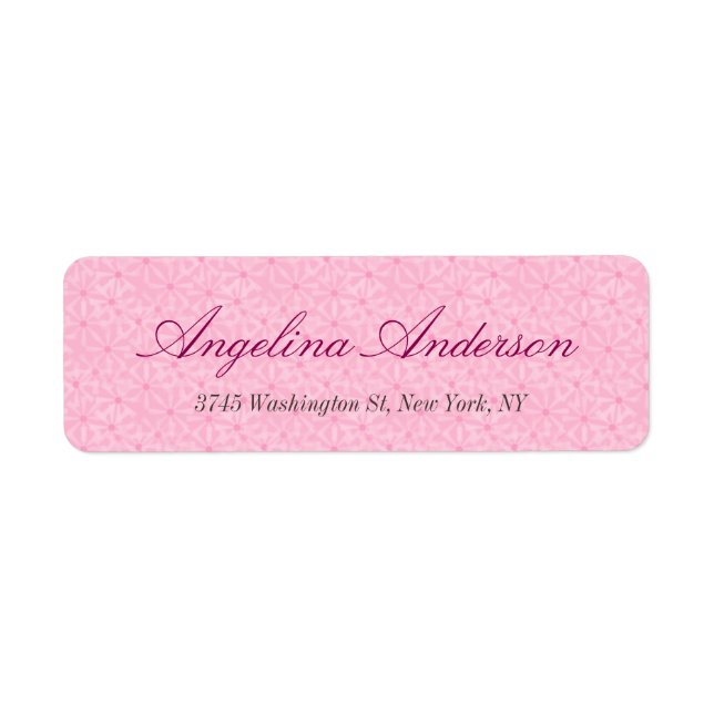 Stilvolle Rosa Muster Handschrift Moderne Feminine (Vorne)