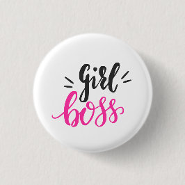 Stilvolle rosa schwarze Taste für Girl Boss mit ei Button