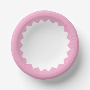 Stilvolle rosa und weiße dekorative Party Pappteller