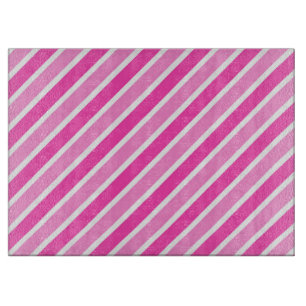 Stilvolle rosa und weiße Weihnachtsstreifen Schneidebrett