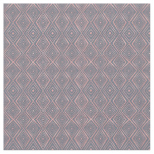 Stilvolle Rose Gold Diamond Shapes Doodles Gray Stoff