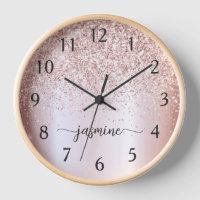 Stilvolle Rose Gold Glitzer Monogram Name Signatur