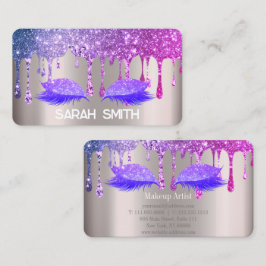 Stilvolle Rose Gold, Glitzer Tropfen Eyelashes Visitenkarte