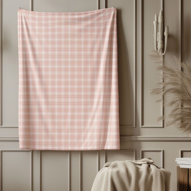 Stilvolle Rose Gold Kariert Blanket für Wohngestal Fleecedecke (Stylish Rose Gold Plaid Blanket for Home Decor)