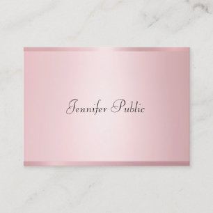 Stilvolle Rose Gold Moderne Kalligraphie Vorlage Visitenkarte