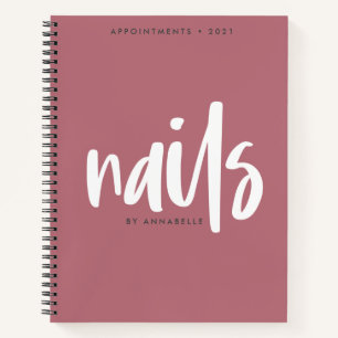 Stilvolle Rose Gold Nails Terminkalender Notizbuch