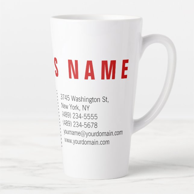 Stilvolle Rot Weiß Moderne Minimalistisch einzigar Milchtasse (Rechts)