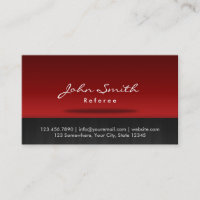 Stilvolle rote Bühne-Referent-Geschäfts-Karte