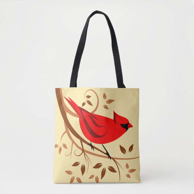 Stilvolle rote Kardinals-Geschenke Tasche (Vorderseite)