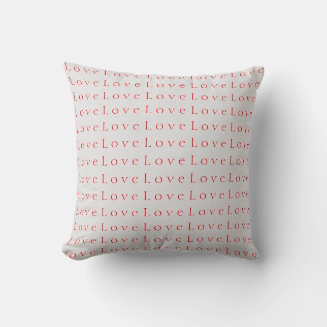 Stilvolle Rote Liebe Hochzeit Kissen (Vorderseite)