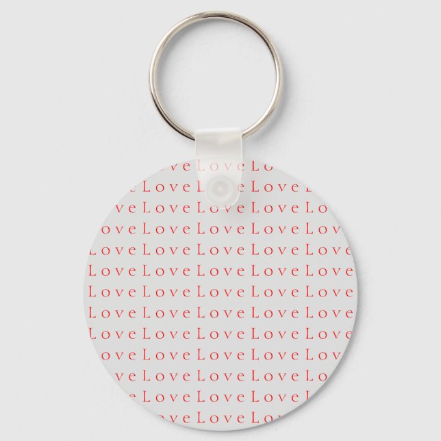 Stilvolle Rote Liebe Hochzeit Schlüsselanhänger (Vorderseite)