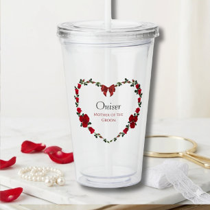 Stilvolle rote Rosen Geschenk für die Mutter des B Acryltrinkbecher