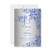 Stilvolle Royal Blue and Silver Wirbel UAWG