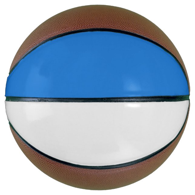 Stilvolle Royal Blue und White Custom Sports Basketball (Vorderseite)